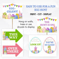 garden gnome easter egg hunt signs